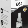 Epson 664 Γνήσιο Μελάνι Εκτυπωτή InkJet Μαύρο (C13T664140)