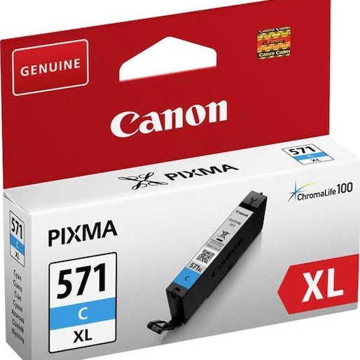 Canon CLI-571XL Γνήσιο Μελάνι Εκτυπωτή InkJet Κυανό (0332C001)