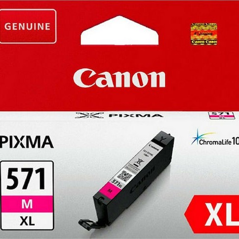 Canon CLI-571XL Γνήσιο Μελάνι Εκτυπωτή InkJet Ματζέντα (0333C001)