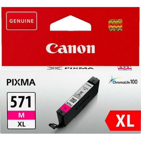 Canon CLI-571XL Γνήσιο Μελάνι Εκτυπωτή InkJet Ματζέντα (0333C001)
