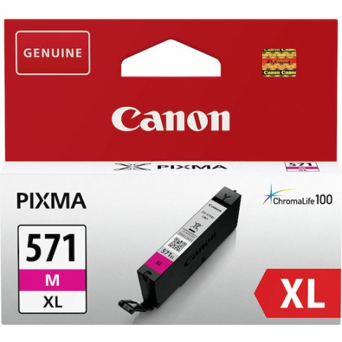 Canon CLI-571XL Γνήσιο Μελάνι Εκτυπωτή InkJet Ματζέντα (0333C001)