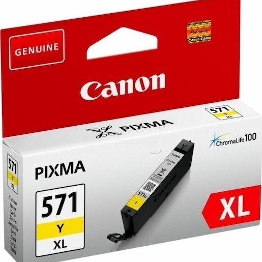 Canon CLI-571XL Γνήσιο Μελάνι Εκτυπωτή InkJet Κίτρινο (0334C001)