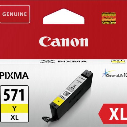 Canon CLI-571XL Γνήσιο Μελάνι Εκτυπωτή InkJet Κίτρινο (0334C001)