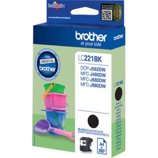 Brother LC221 Γνήσιο Μελάνι Εκτυπωτή InkJet Μαύρο (LC-221BK)