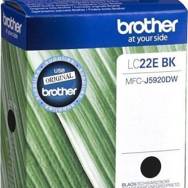 Brother LC22E Γνήσιο Μελάνι Εκτυπωτή InkJet Μαύρο (LC-22EBK)