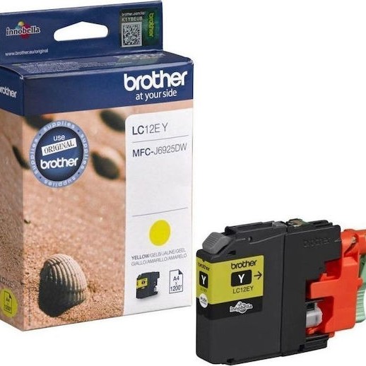Brother Γνήσιο Μελάνι Εκτυπωτή InkJet Κίτρινο (LC-12EY)