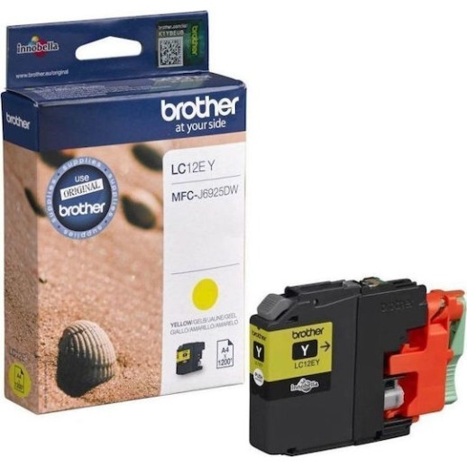 Brother Γνήσιο Μελάνι Εκτυπωτή InkJet Κίτρινο (LC-12EY)