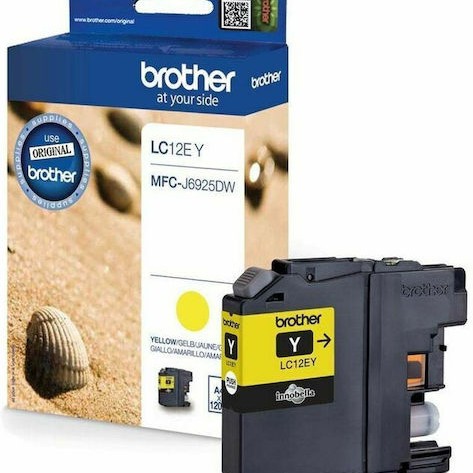 Brother Γνήσιο Μελάνι Εκτυπωτή InkJet Κίτρινο (LC-12EY)