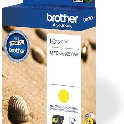Brother Γνήσιο Μελάνι Εκτυπωτή InkJet Κίτρινο (LC-12EY)