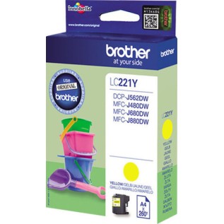 Brother LC221 Γνήσιο Μελάνι Εκτυπωτή InkJet Κίτρινο (LC-221Y)