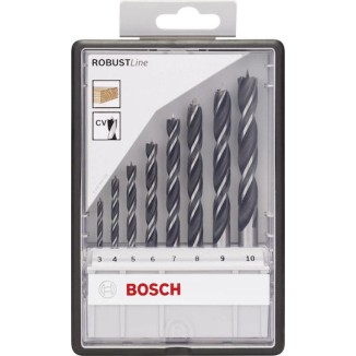 Bosch Σετ 8 Τρυπάνια με Κυλινδρικό Στέλεχος για Ξύλο