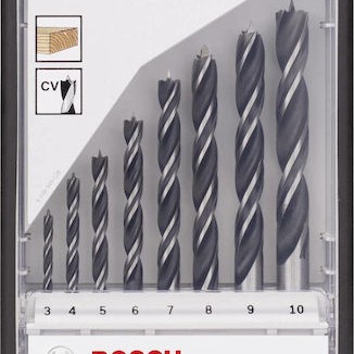 Bosch Σετ 8 Τρυπάνια με Κυλινδρικό Στέλεχος για Ξύλο