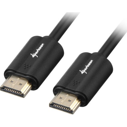 Sharkoon HDMI 2.0 Cable HDMI male - HDMI male 1m Μαύρο