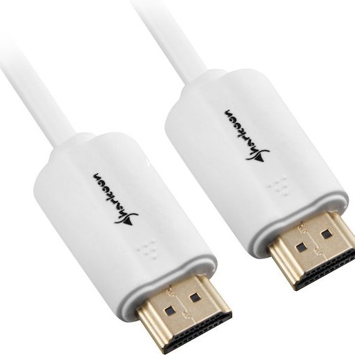 Sharkoon HDMI 2.0 Cable HDMI male - HDMI male 1m Λευκό