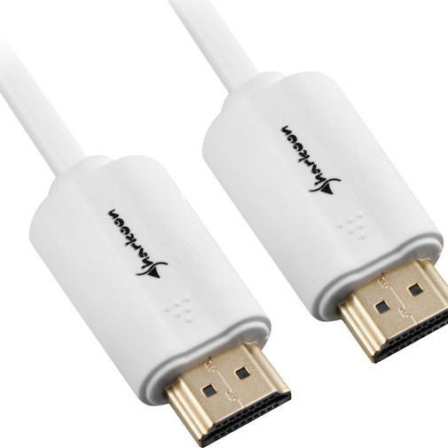 Sharkoon HDMI 2.0 Cable HDMI male - HDMI male 2m Λευκό