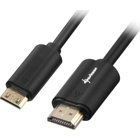 Sharkoon HDMI 2.0 Cable HDMI male - mini HDMI male 1m Μαύρο