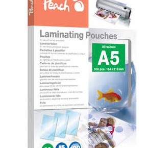 Peach Ζελατίνες Πλαστικοποίησης A5 80 microns 100τμχ