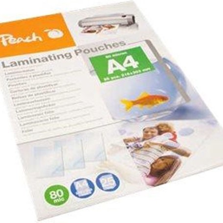 Peach Ζελατίνες Πλαστικοποίησης 80 microns 25τμχ