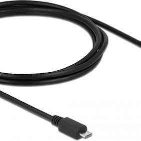 DeLock Angle (90°) USB 2.0 to micro USB Cable Μαύρο 1m (83535)
