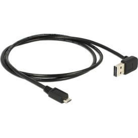DeLock Angle (90°) USB 2.0 to micro USB Cable Μαύρο 1m (83535)