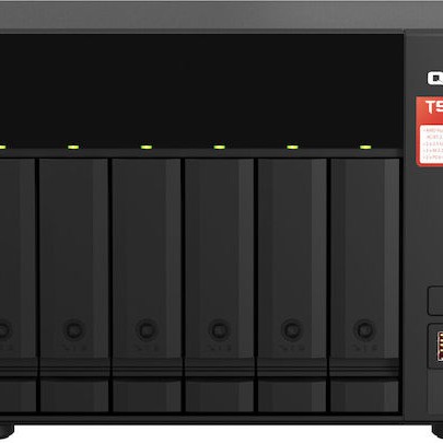 QNap TS-673A-SW5T NAS Tower με 6 θέσεις για HDD/SSD και 2 θύρες Ethernet
