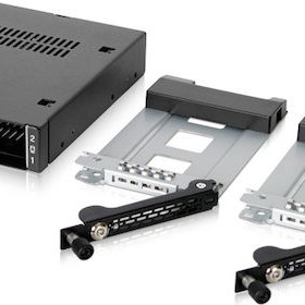 Icy Dock ToughArmor EX Industrial Rugged Full Metal 2x 2.5 Inch SATA/SAS HDD/SSD Mobile Rack for External 3.5 Inch Drive Bay Μαύρο (MB492SKL-B)