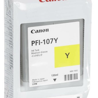 Canon PFI-107 Γνήσιο Μελάνι Εκτυπωτή InkJet Κίτρινο (6708B001)