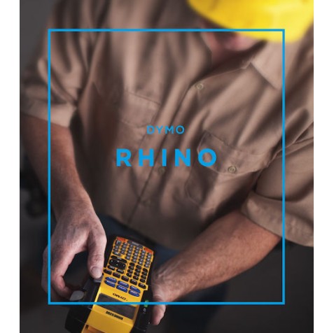 Dymo Rhino 5200 Kit Ηλεκτρονικός Ετικετογράφος Χειρός σε Κίτρινο Χρώμα