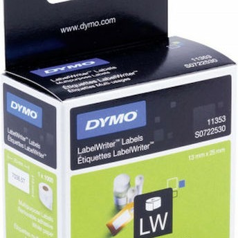 Dymo 11353 1000 Αυτοκόλλητες Ετικέτες σε Ρολό για Εκτυπωτή Ετικετών 24x12mm