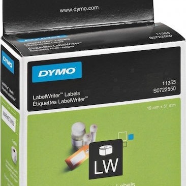 Dymo 11355 500 Αυτοκόλλητες Ετικέτες σε Ρολό για Εκτυπωτή Ετικετών 51x19mm