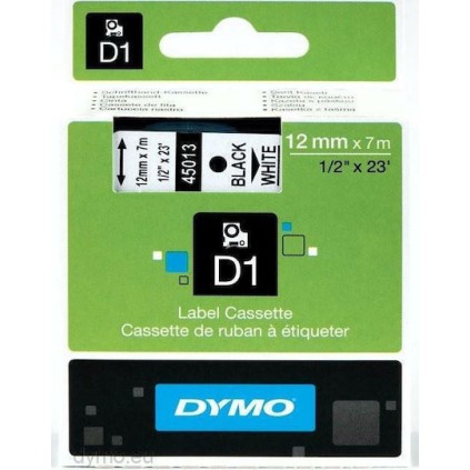 Dymo 45013 Ταινία Ετικετογράφου 7m x 12mm σε Λευκό Χρώμα