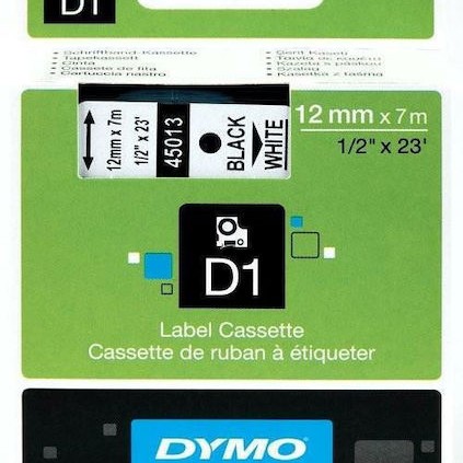 Dymo 45013 Ταινία Ετικετογράφου 7m x 12mm σε Λευκό Χρώμα
