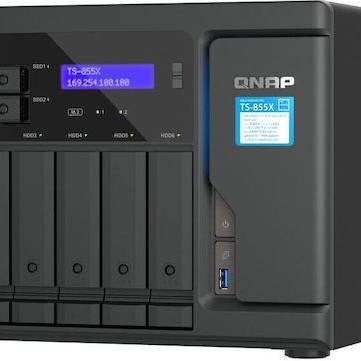 QNap TS-855X-8G NAS με 8 θέσεις για HDD/M.2/SSD και 2 θύρες Ethernet