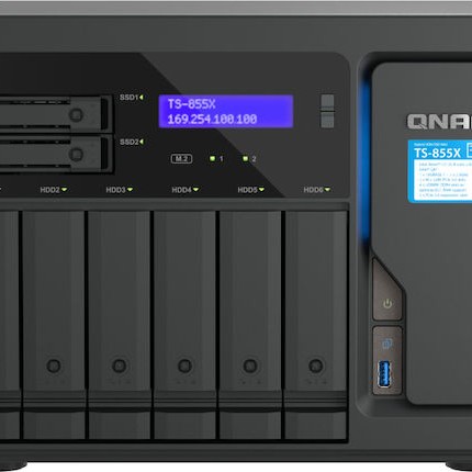 QNap TS-855X-8G NAS με 8 θέσεις για HDD/M.2/SSD και 2 θύρες Ethernet
