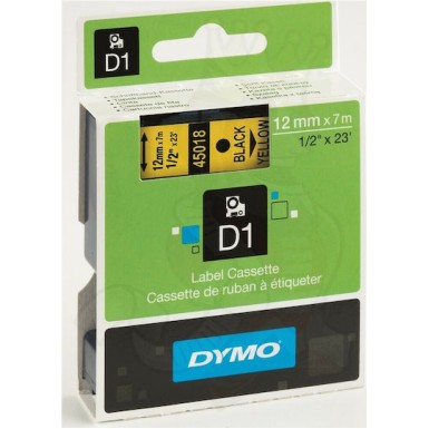 Dymo 45018 Ταινία Ετικετογράφου 7m x 12mm σε Κίτρινο Χρώμα