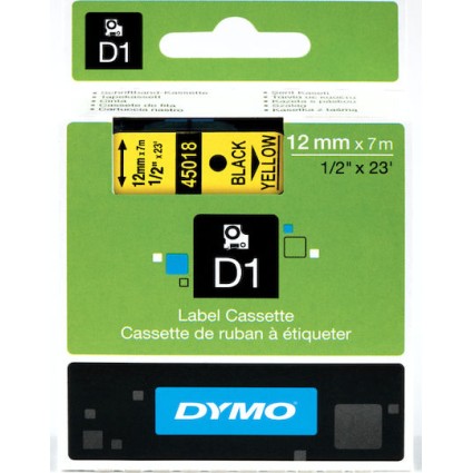 Dymo 45018 Ταινία Ετικετογράφου 7m x 12mm σε Κίτρινο Χρώμα
