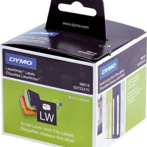 Dymo 99018 110 Αυτοκόλλητες Ετικέτες σε Ρολό για Εκτυπωτή Ετικετών 190x38mm