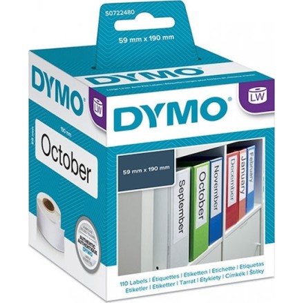 Dymo E4DIY99019 110 Αυτοκόλλητες Ετικέτες σε Ρολό για Εκτυπωτή Ετικετών Dymo LW 310, LW 320, LW 330, LW 400, LW 450, & LW 4XL 190x59mm
