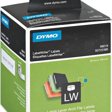 Dymo E4DIY99019 110 Αυτοκόλλητες Ετικέτες σε Ρολό για Εκτυπωτή Ετικετών Dymo LW 310, LW 320, LW 330, LW 400, LW 450, & LW 4XL 190x59mm