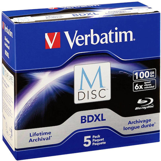 Verbatim BDXL Εγγράψιμα BD-R 6x 100GB 5τμχ
