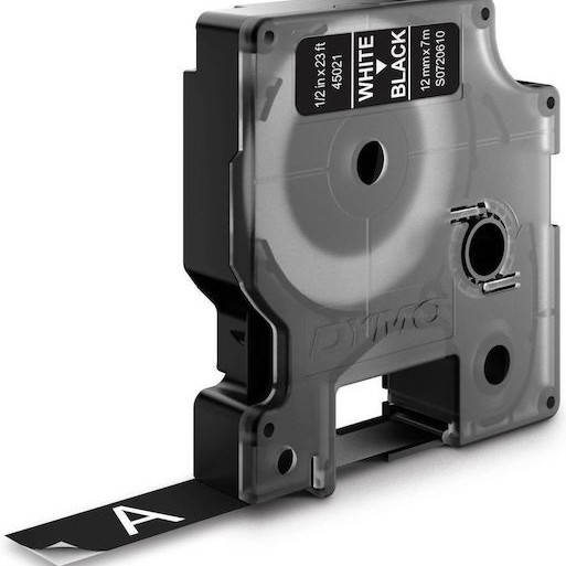 Dymo Ταινία Ετικετογράφου 7m x 12mm σε Μαύρο Χρώμα