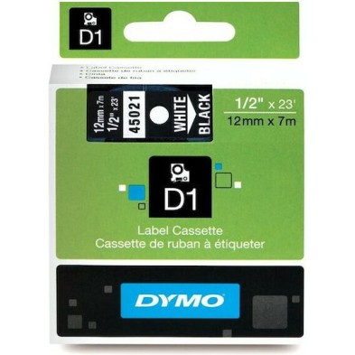 Dymo Ταινία Ετικετογράφου 7m x 12mm σε Μαύρο Χρώμα