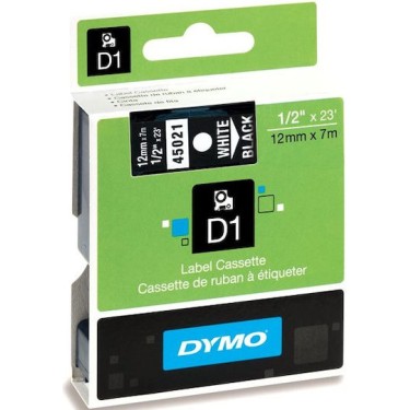 Dymo Ταινία Ετικετογράφου 7m x 12mm σε Μαύρο Χρώμα