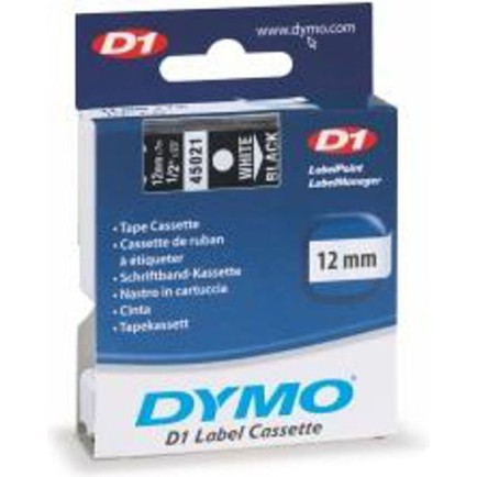 Dymo Ταινία Ετικετογράφου 7m x 12mm σε Μαύρο Χρώμα