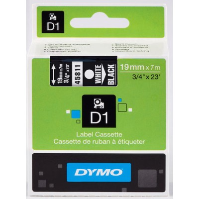 Dymo 45811 Ταινία Ετικετογράφου 7m x 19mm σε Μαύρο Χρώμα