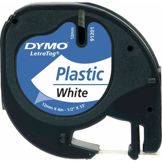 Dymo 91221 Ταινία Ετικετογράφου 4m x 12mm σε Λευκό Χρώμα