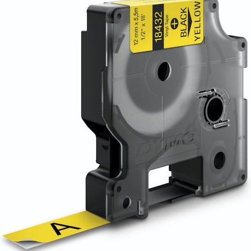 Dymo 18432 Ταινία Ετικετογράφου 5m x 12mm σε Κίτρινο Χρώμα