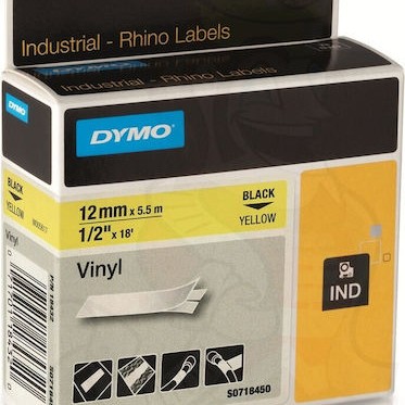 Dymo 18432 Ταινία Ετικετογράφου 5m x 12mm σε Κίτρινο Χρώμα