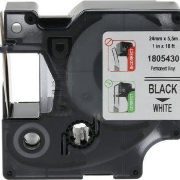 Dymo Ταινία Ετικετογράφου 5.5m x 24mm σε Λευκό Χρώμα