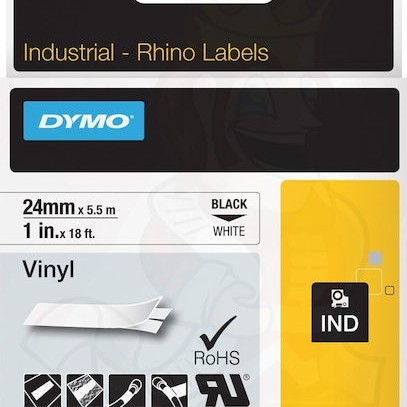 Dymo Ταινία Ετικετογράφου 5.5m x 24mm σε Λευκό Χρώμα